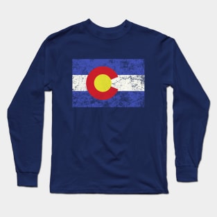 colorado flag vintage Long Sleeve T-Shirt